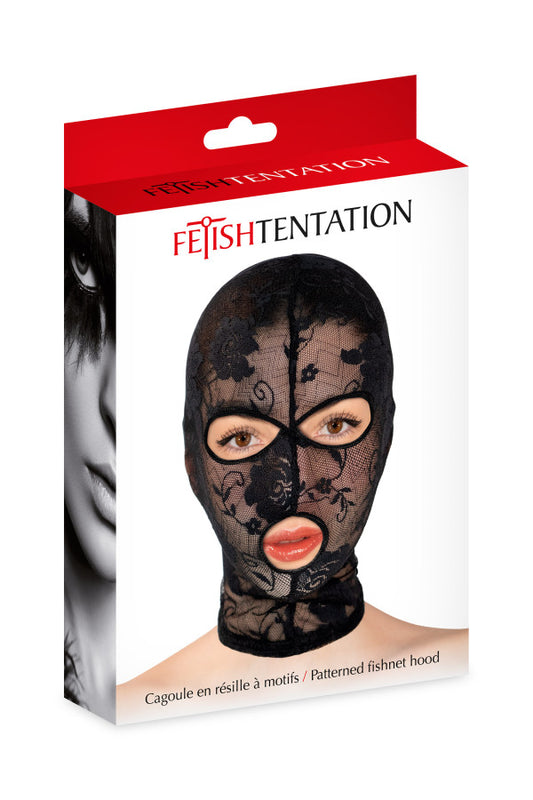 Cagoule fetish en dentelle - Fetish Tentation