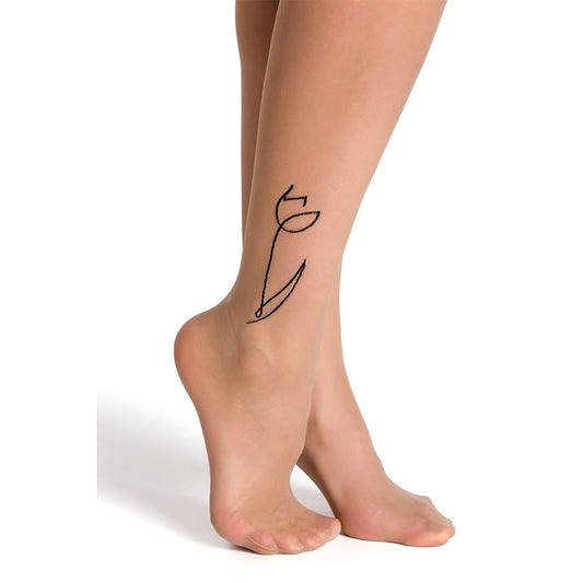 Collants effet tatouage Carole, noisette - Gabriella