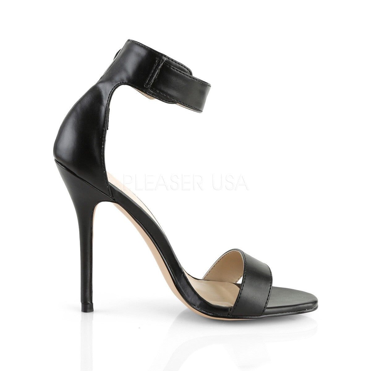 Sandales Amuse-10, noir mat - Pleaser