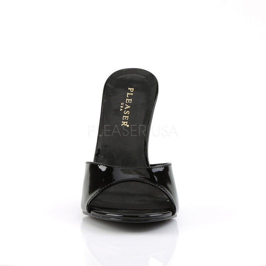 Mules Classique-01, noir verni - Pleaser