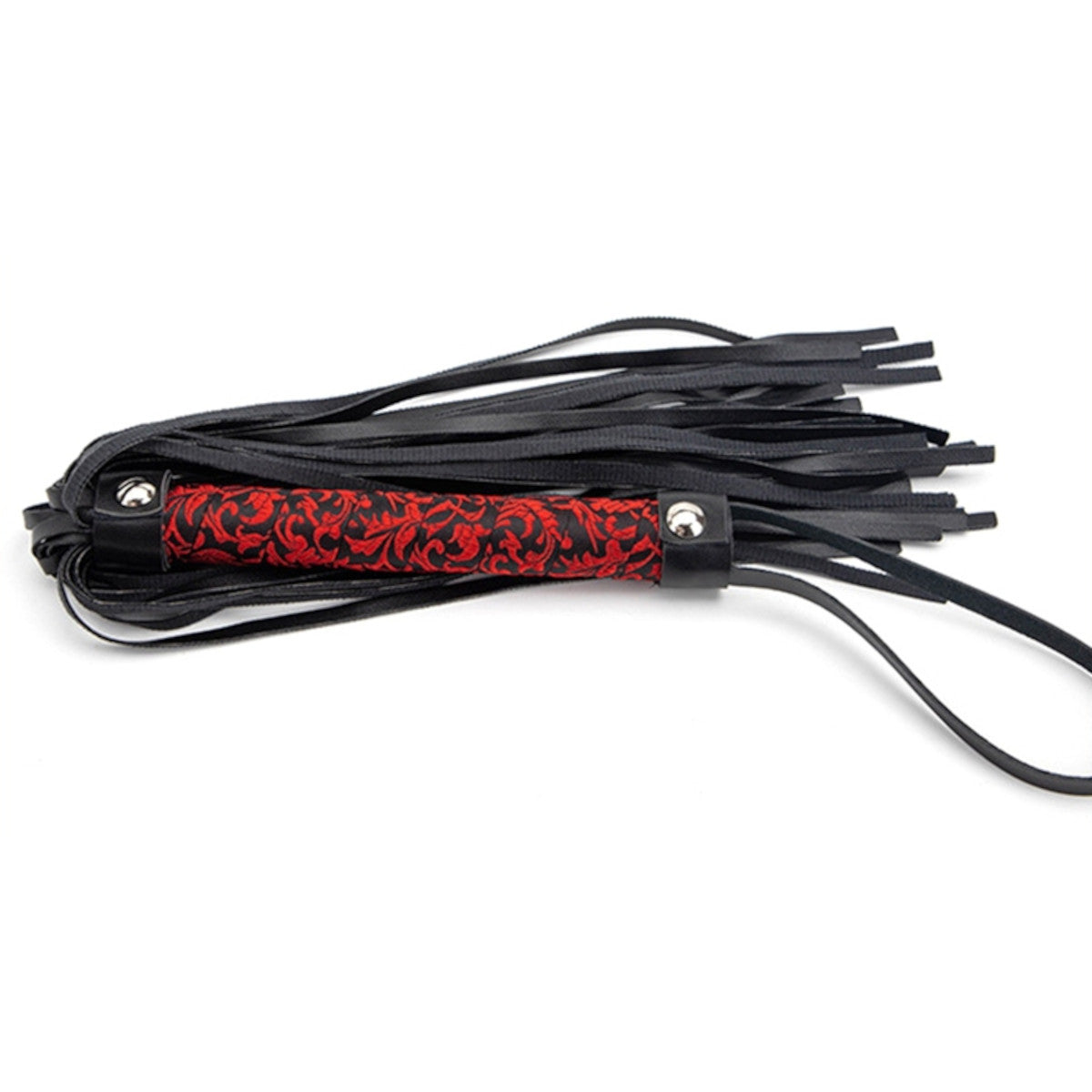 Martinet en simili cuir Tang, noir et rouge - Correct Me