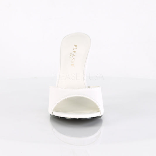 Mules Classique-01, blanc mat - Pleaser