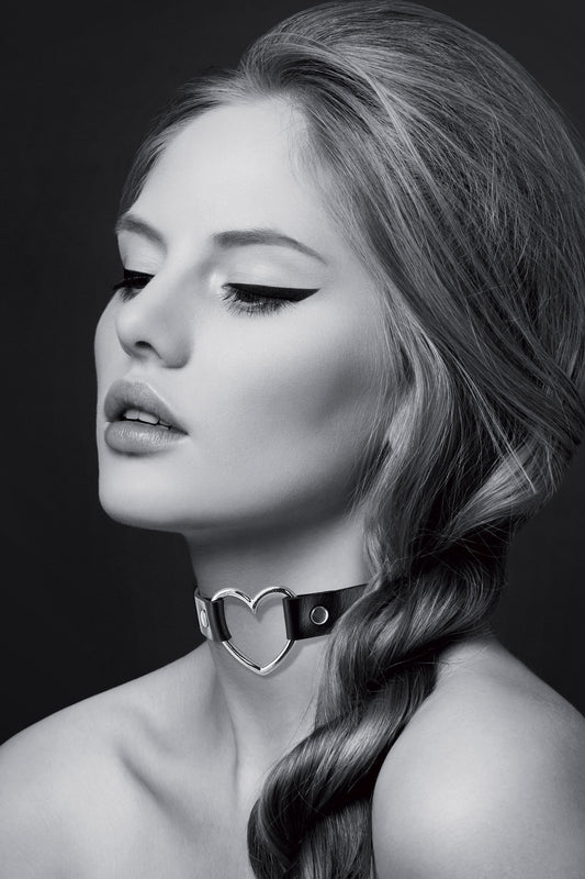 Collier ras du cou cœur en métal argenté - Bijoux pour toi