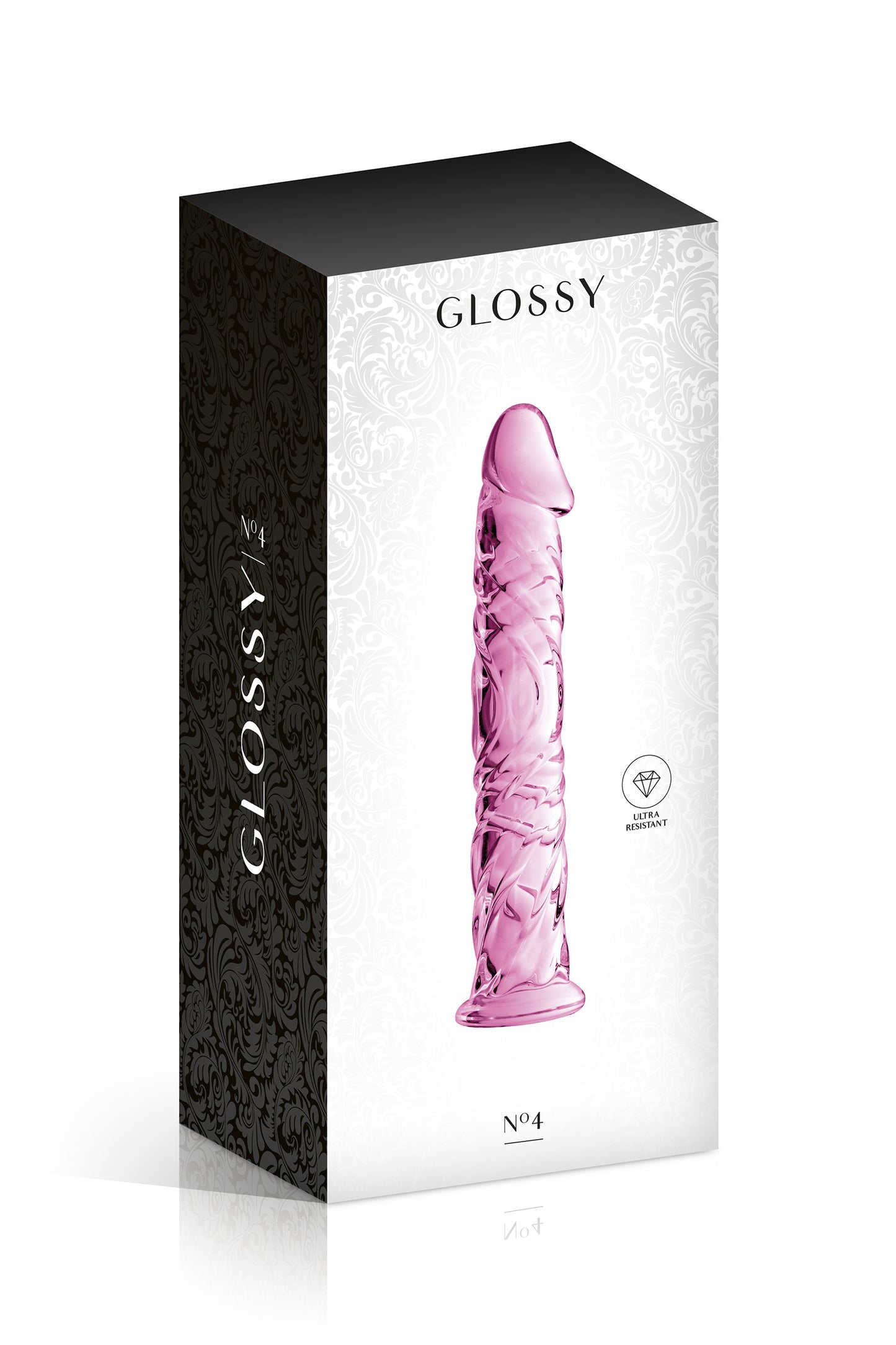 Gode réaliste en verre N°4, rose - Glossy Toys