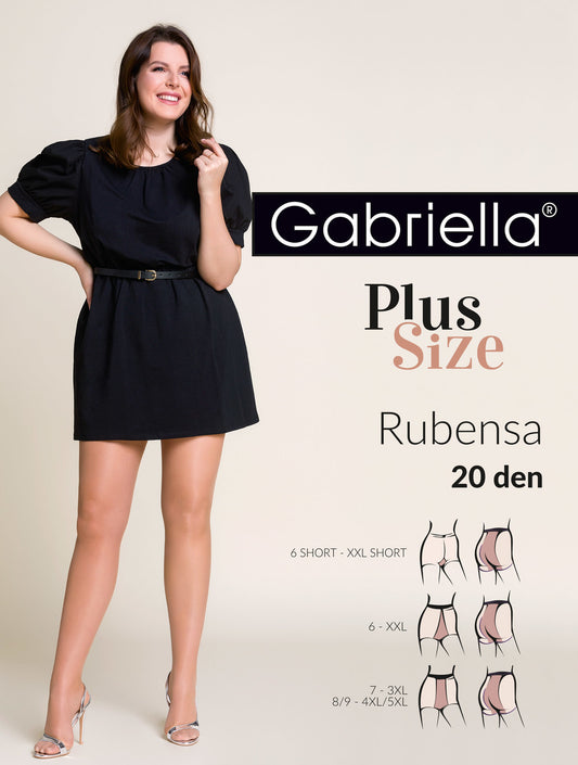 Collants mats pour grande taille Rubensa, noir - Gabriella
