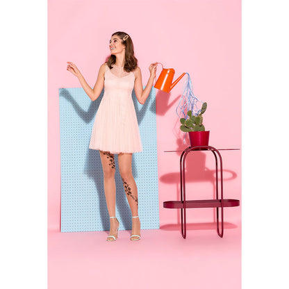 Collants à motifs fleuris Helen, noisette - Gabriella