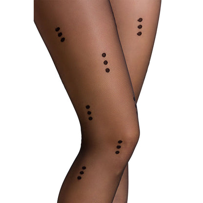 Collants à pois Vivi, noir - Gabriella