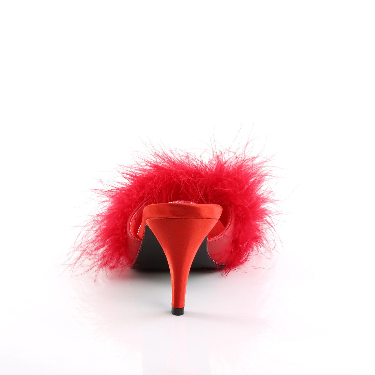 Mules Amour-03, satin rouge - Fabulicious