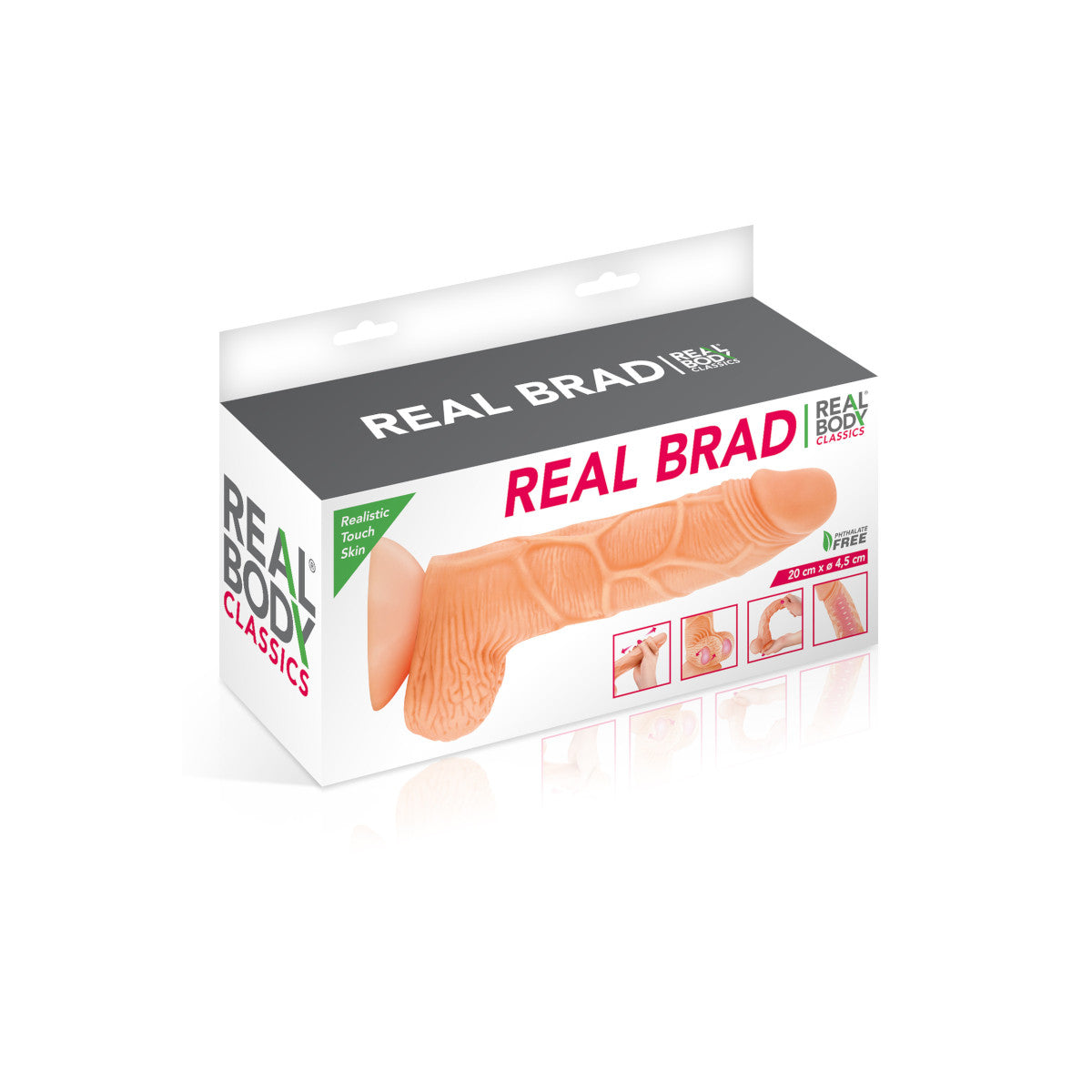 Real Brad gode ventouse avec prépuce 20 cm - Real Body