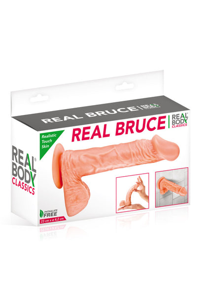 Gode ventouse réaliste 23 cm Real Bruce, chair - Real Body