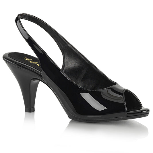 Sandales Belle-368, noir verni - Pleaser