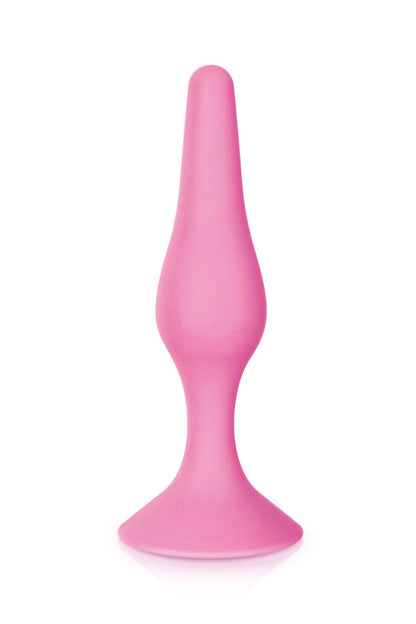Plug anal doux en silicone 15 cm taille L, rose - Glamy