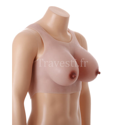 Poitrine à col rond, bonnet G, très clair