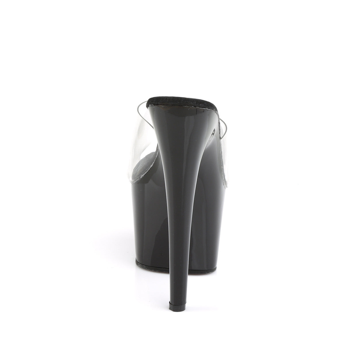 Mules Adore-701, transparent et noir - Pleaser