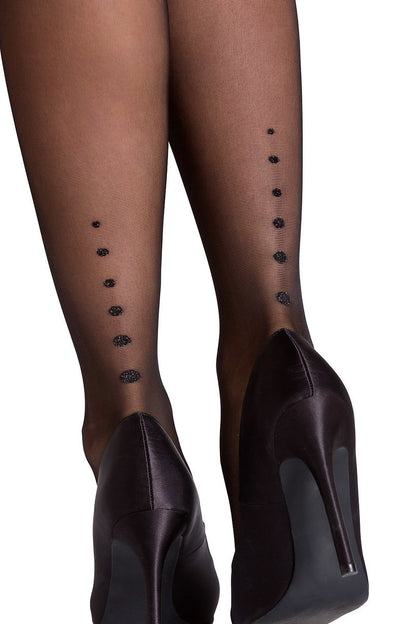 Collants à pois alignés Missy, argenté - Gabriella