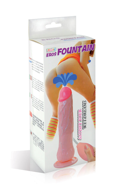 Eros Fountain vibrant, gode ventouse réaliste éjaculateur, 20 cm - Baile