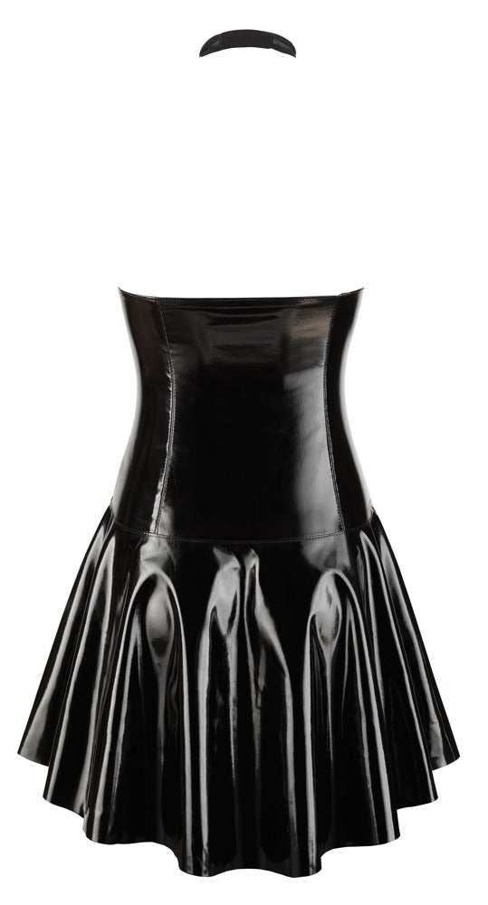 Robe vinyle et tulle, noir - Black Level