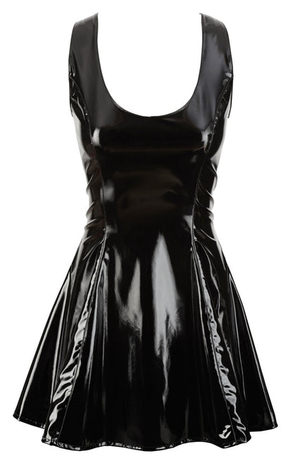 Robe patineuse en vinyle, noir - Black Level