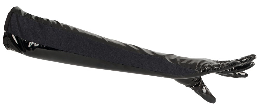 Gants longs en vinyle, noir - Black Level