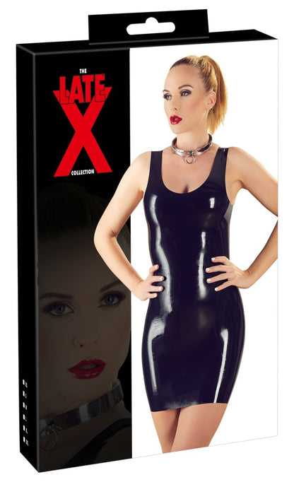 Robe moulante en latex, noir - Late X