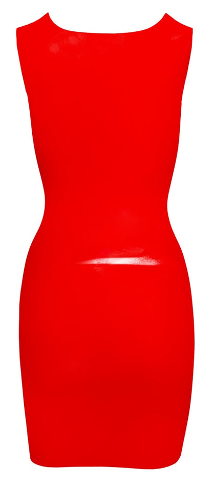 Robe moulante en latex, rouge - Late X