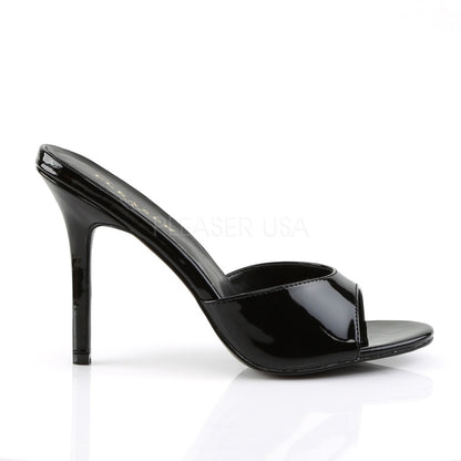 Mules Classique-01, noir verni - Pleaser