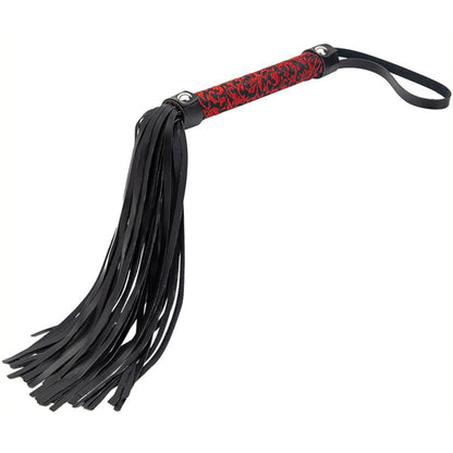 Martinet en simili cuir Tang, noir et rouge - Correct Me