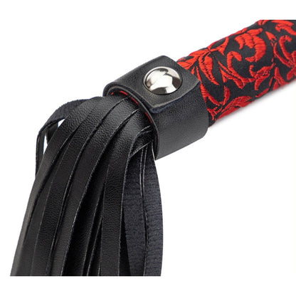 Martinet en simili cuir Tang, noir et rouge - Correct Me