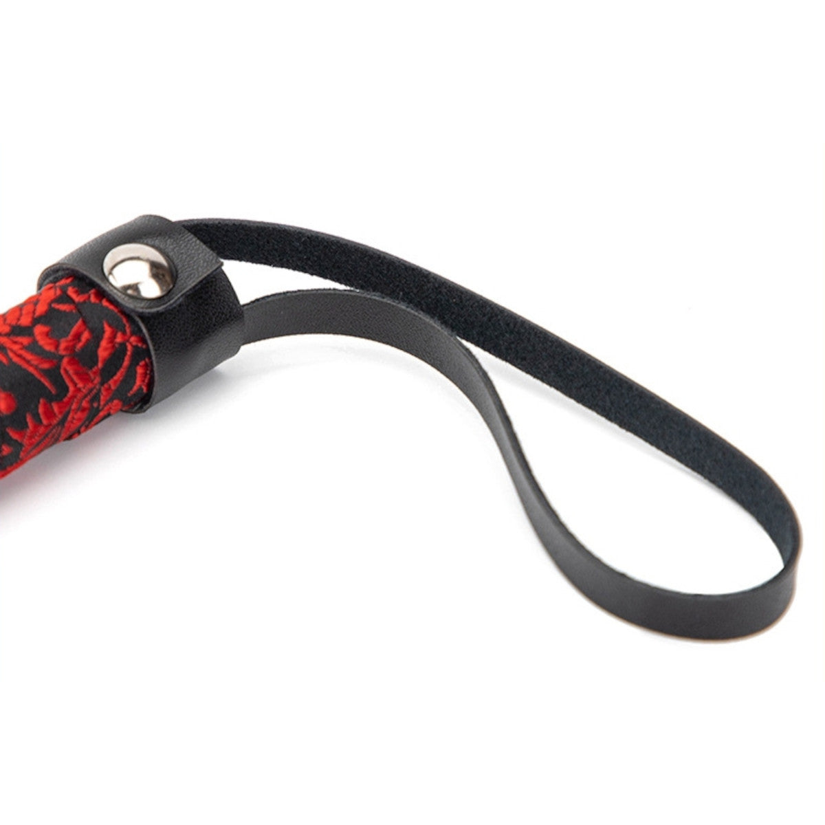 Martinet en simili cuir Tang, noir et rouge - Correct Me