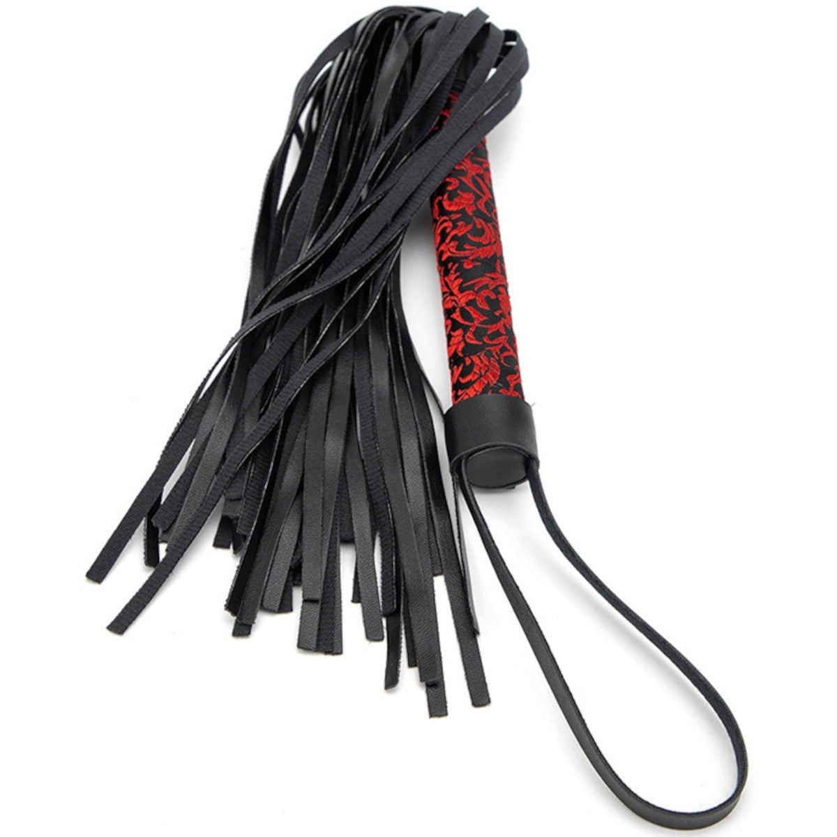 Martinet en simili cuir Tang, noir et rouge - Correct Me