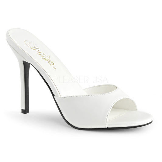 Mules Classique-01, blanc mat - Pleaser