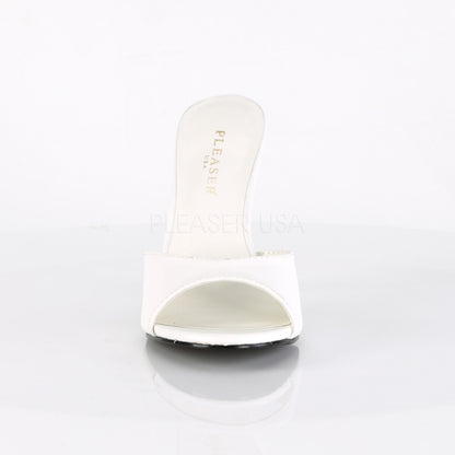 Mules Classique-01, blanc mat - Pleaser