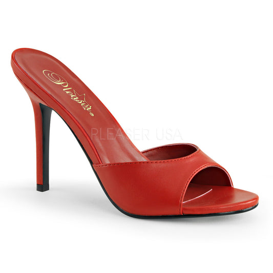 Mules Classique-01, rouge mat - Pleaser