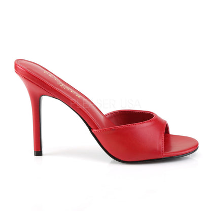 Mules Classique-01, rouge mat - Pleaser