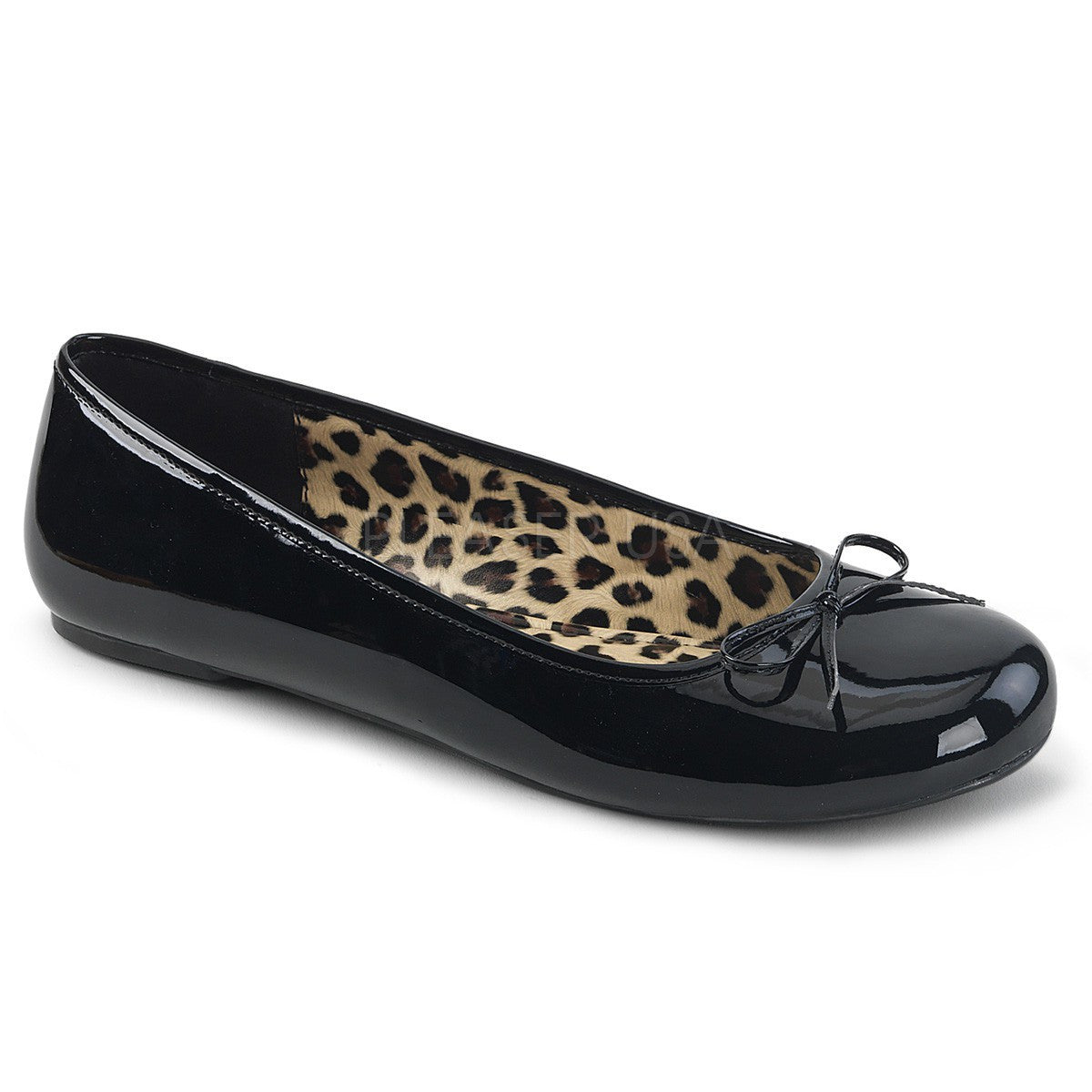 Ballerines Anna-01, noir verni - Pleaser