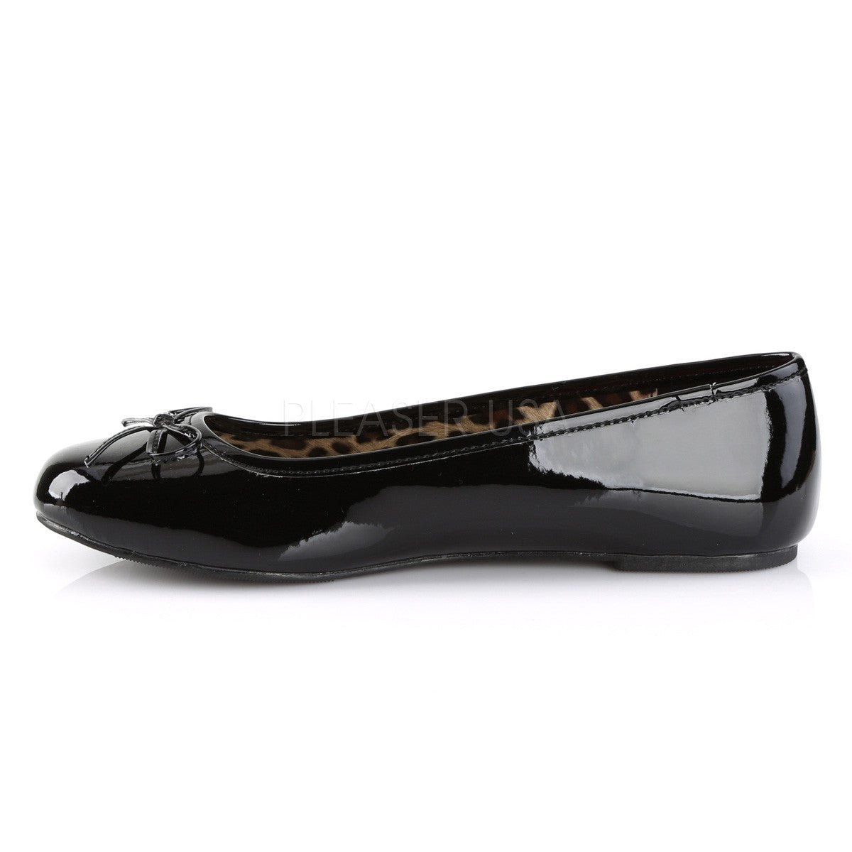 Ballerines Anna-01, noir verni - Pleaser