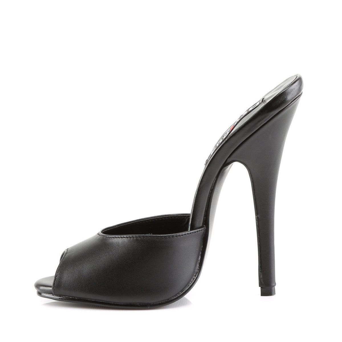 Mules Domina-101, cuir noir - Devious