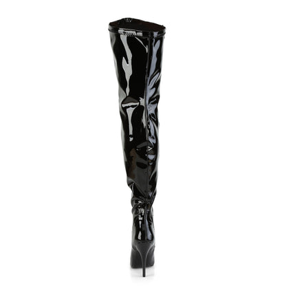 Cuissardes Seduce-3000WC, noir verni - Pleaser