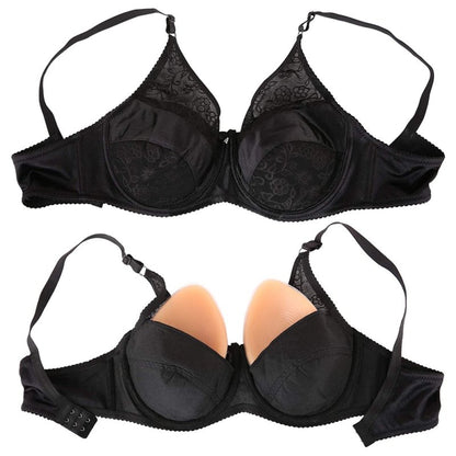 Soutien-gorge à poches pour prothèses mammaire Brace, noir - CrossGearX
