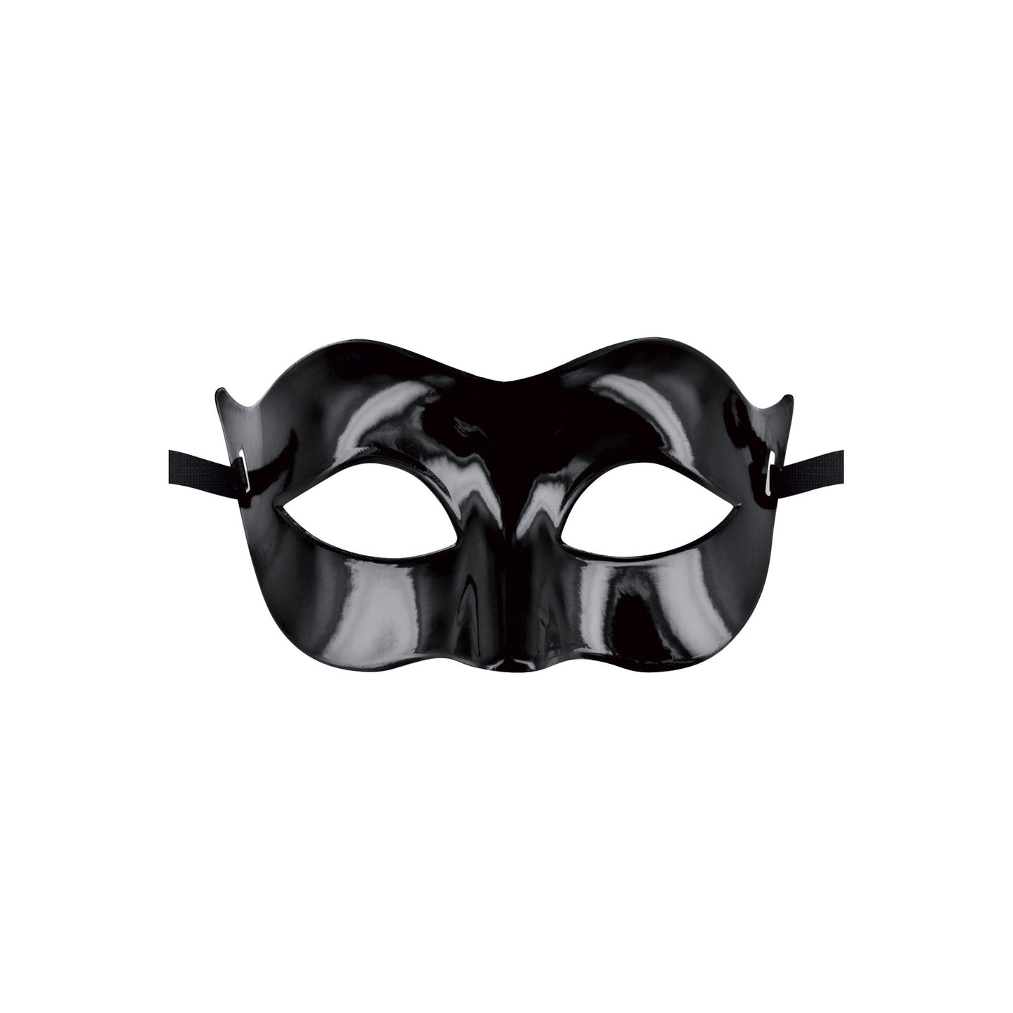 Masque rigide laqué Solomon, noir - Maskarade