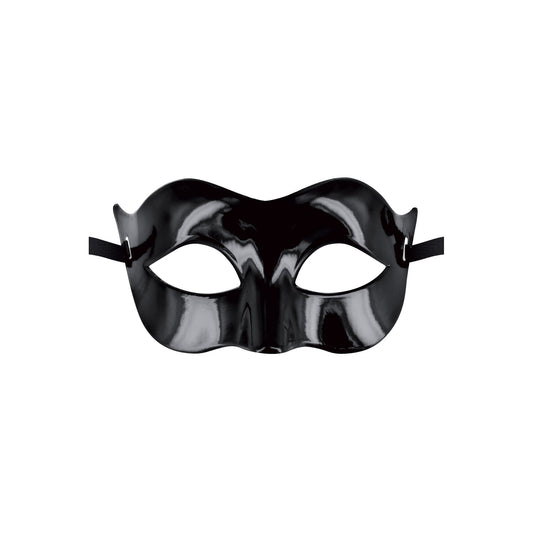 Masque rigide laqué Solomon, noir - Maskarade
