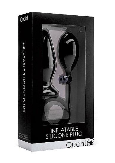Plug gonflable en silicone, noir - Ouch!