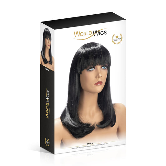 Perruque Emma, brun - World Wigs