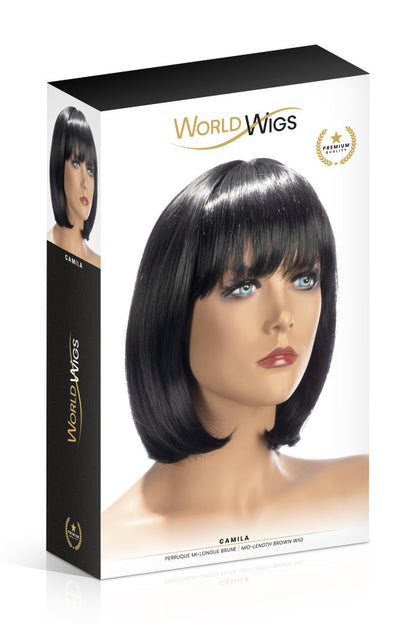 Perruque Camila, noir - World Wigs