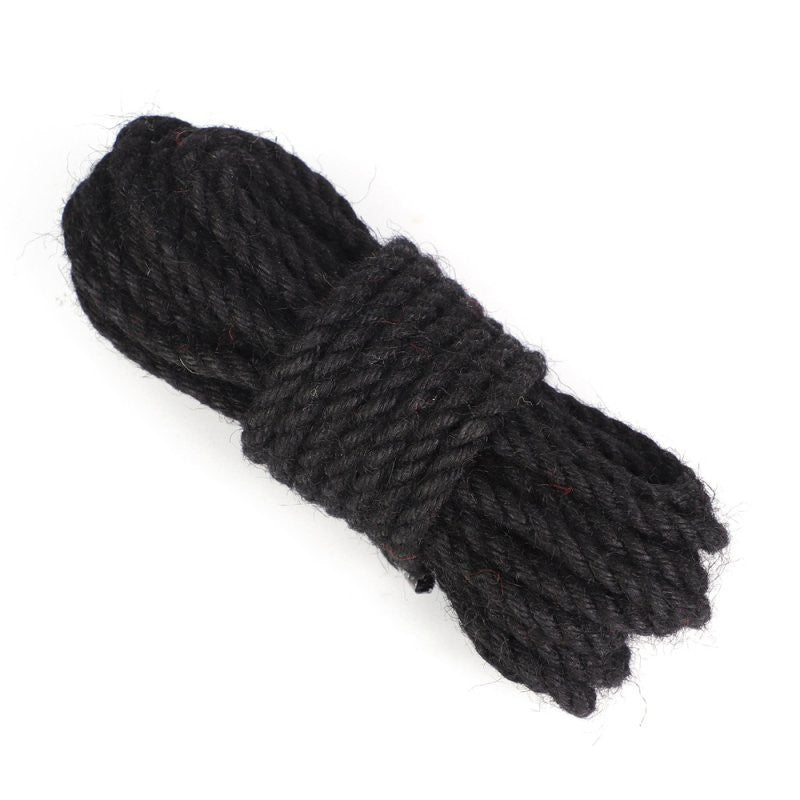 Corde de bondage en chanvre, noir - BDSMaster
