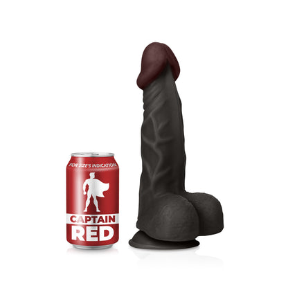 Gode réaliste à ventouse The Amazing, noir - Captain Red