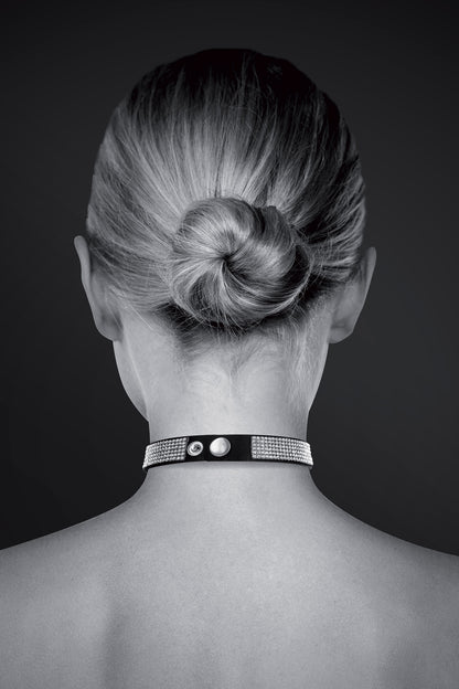 Collier en faux cuir avec strass et cœur - Bijoux pour toi