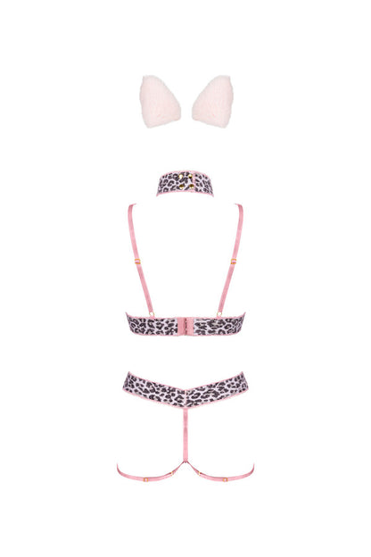 Costume de chat Catriny, léopard rose - Obsessive