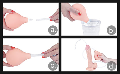 Gode éjaculateur Squirt 18 cm, chair marque LoveToy comment utiliser