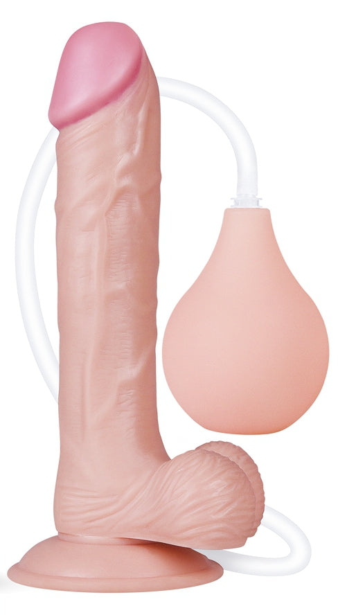 Gode éjaculateur Squirt 18 cm, chair marque LoveToy de profil